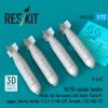 RESKIT RS72-0535 BL755 cluster bombs (4 pcs) (3D Printed) 1/72
